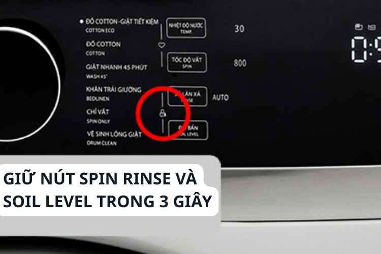 cách mở khoá trẻ em ở máy giặt Toshiba hình 5