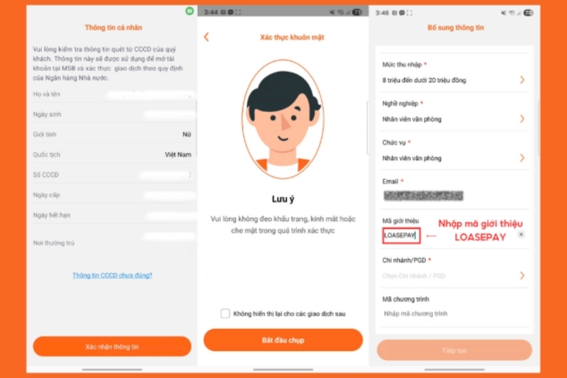 cách mở tài khoản MSB online 3