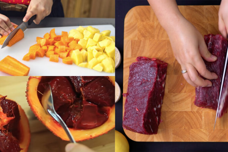 Cách nấu bò sốt vang với gấc 2