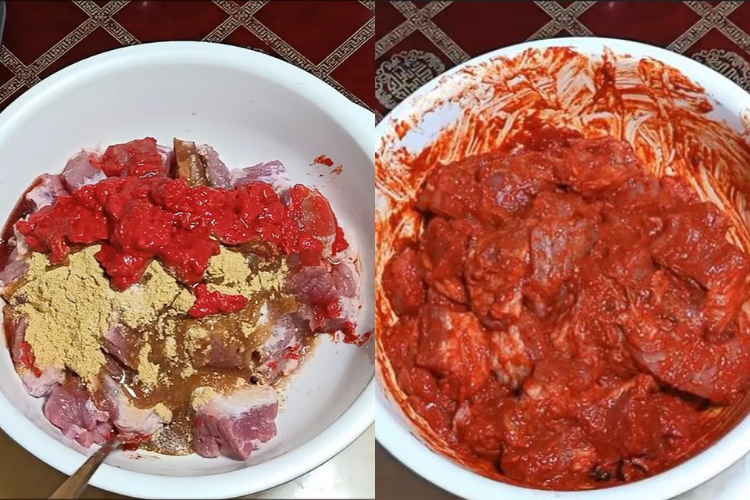 Cách nấu bò sốt vang với gấc 3