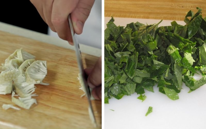 Chuẩn bị nguyên liệu nấu canh mít non lá lốt thịt bò