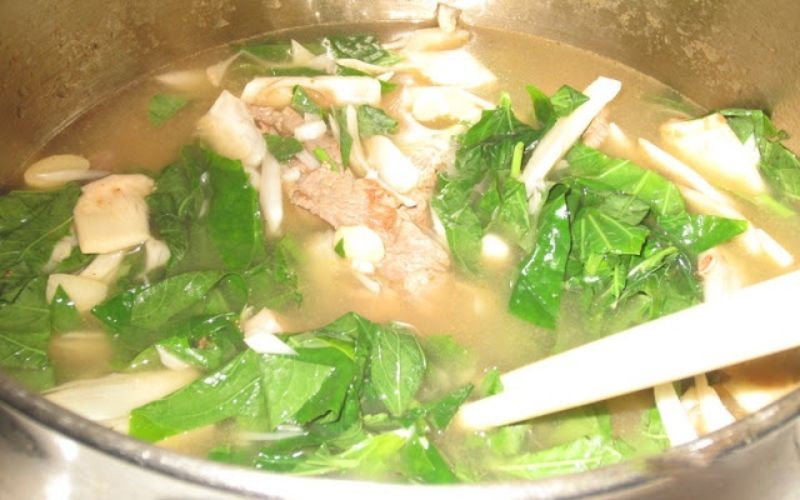 Cách nấu canh mít non lá lốt thịt bò