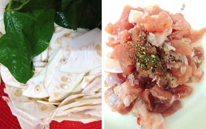 Sơ chế nguyên liệu nấu canh mít non với thịt heo