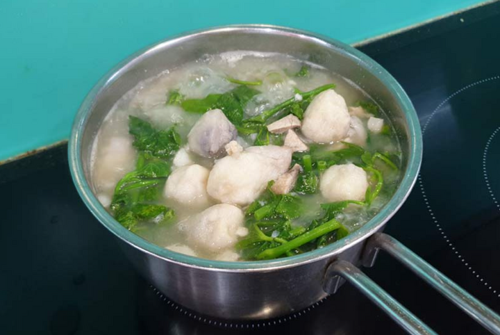 nau canh ram khoai so rau muong