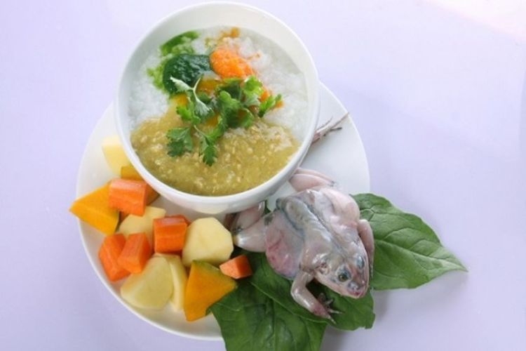 cách nấu cháo ếch cho bé