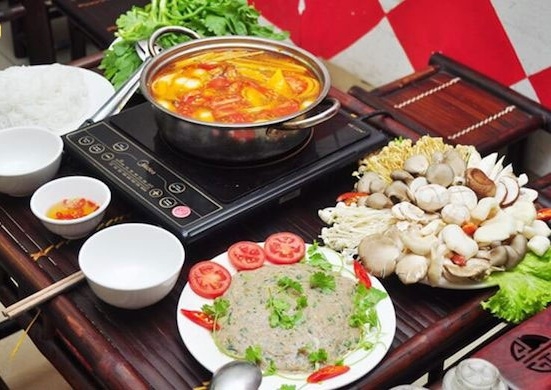 cách nấu lẩu cá thác lác với nấm (ảnh 7)