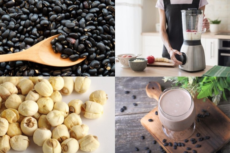 cách nấu sữa hạt sen 6