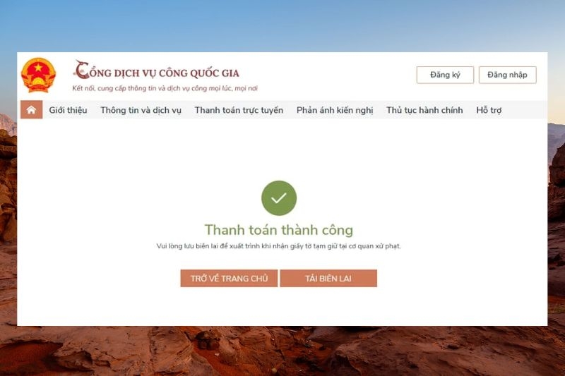 Cách nộp phạt vi phạm giao thông online ảnh 16