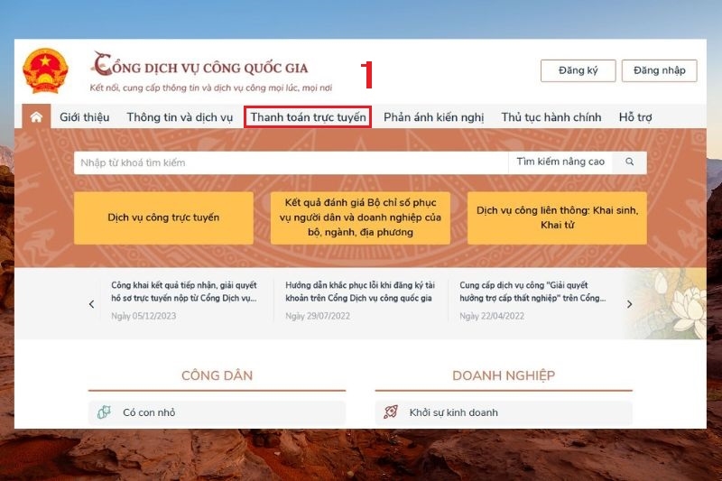 Cách nộp phạt vi phạm giao thông online ảnh 1