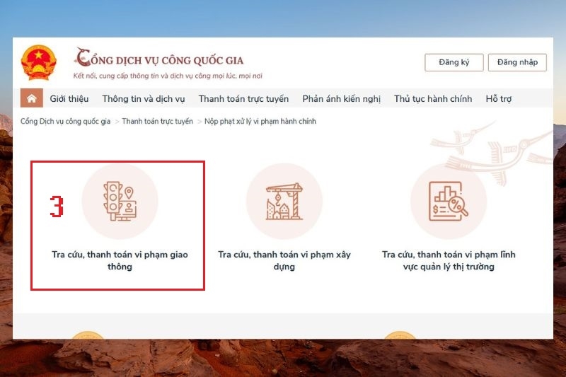 Cách nộp phạt vi phạm giao thông online ảnh 3