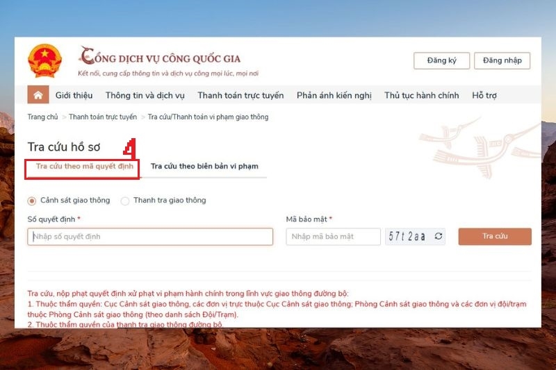 Cách nộp phạt vi phạm giao thông online ảnh 4