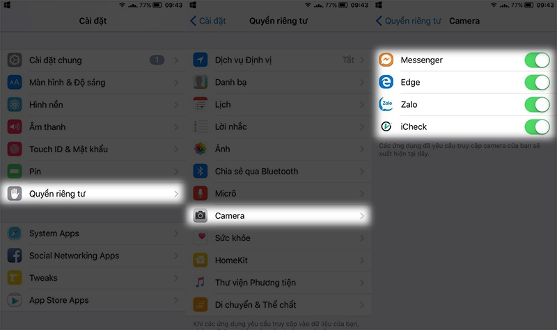 check ứng dụng theo dõi người dùng iPhone 3