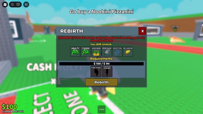 cách Rebirth trong Steal a Brainrot 2