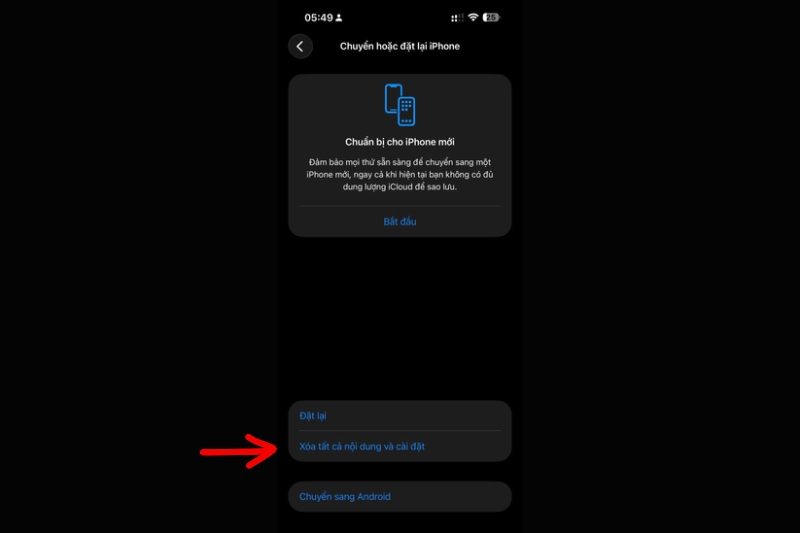 Cách reset iPhone 16 Pro Max 5