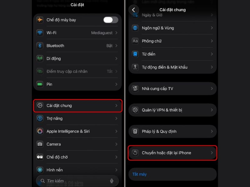 Cách khôi phục cài đặt gốc iPhone 17 Pro (Factory Reset)