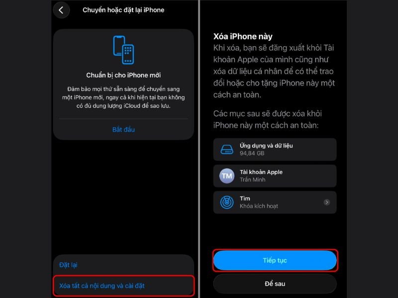 Cách khôi phục cài đặt gốc iPhone 17 Pro (Factory Reset)