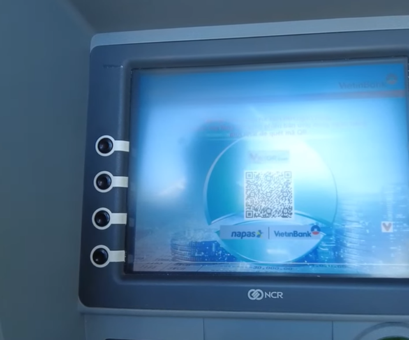 Cách rút tiền liên ngân hàng bằng mã QR tại ATM VietinBank (hình 7)
