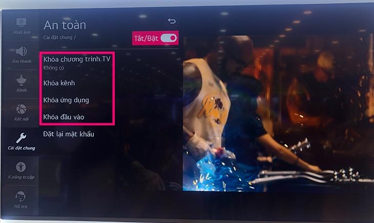 c&aacute;ch sử dụng chế độ kh&oacute;a trẻ em tr&ecirc;n Smart tivi LG - H&igrave;nh 5