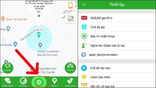 thiet lap tinh nang chinh