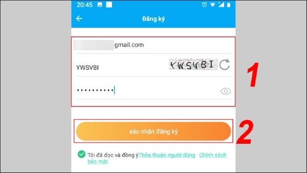 xac nhan dang ky