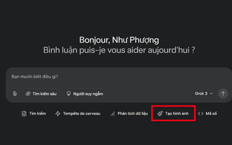 Tạo ảnh bằng Grok 3