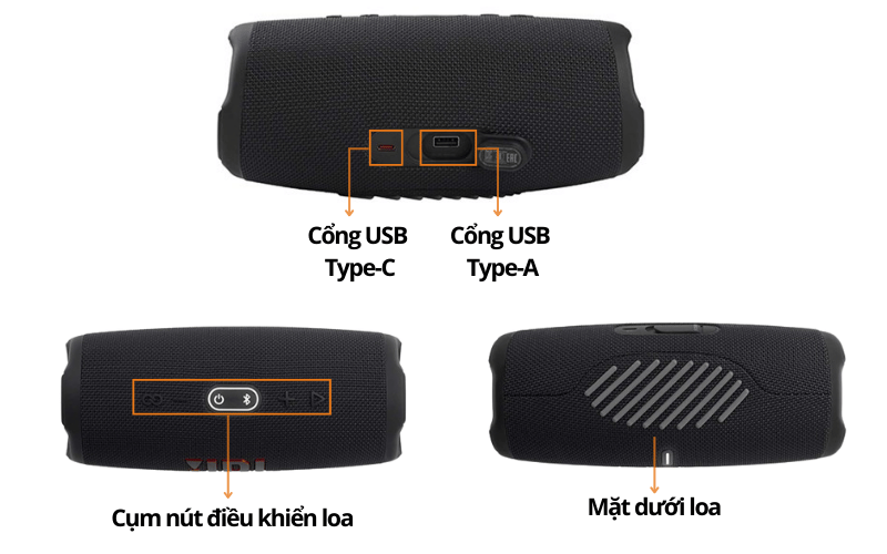 cac nut dieu khien loa jbl charge 5