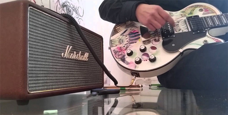 ket noi loa marshall voi nhac cu