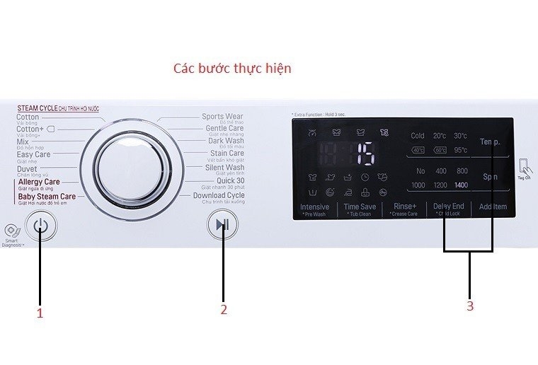 cách sử dụng máy giặt lg cửa ngang 3