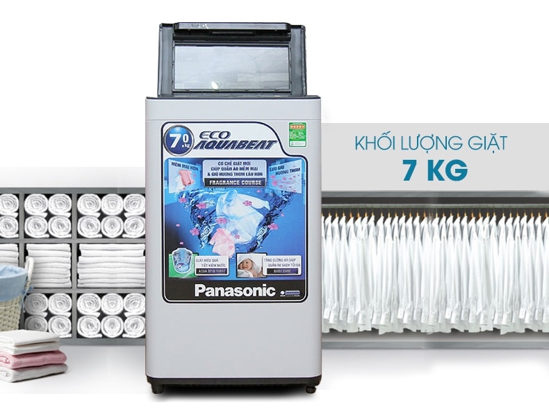 cách sử dụng máy giặt Panasonic 7kg cửa trên hình 1