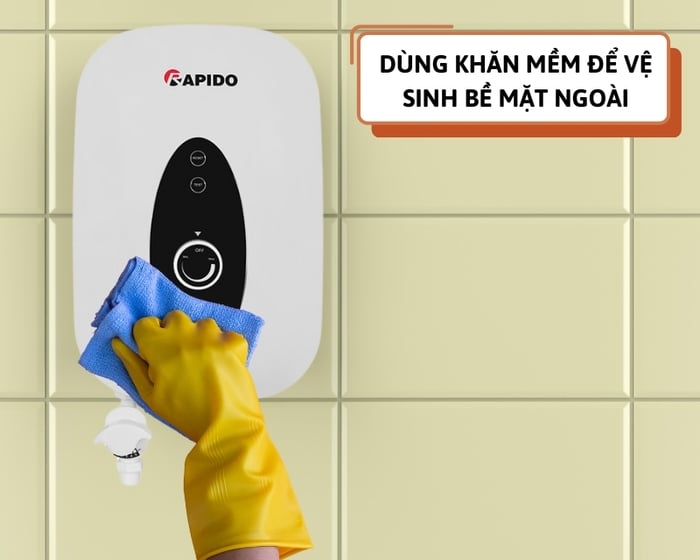ve sinh may nuoc nong rapido