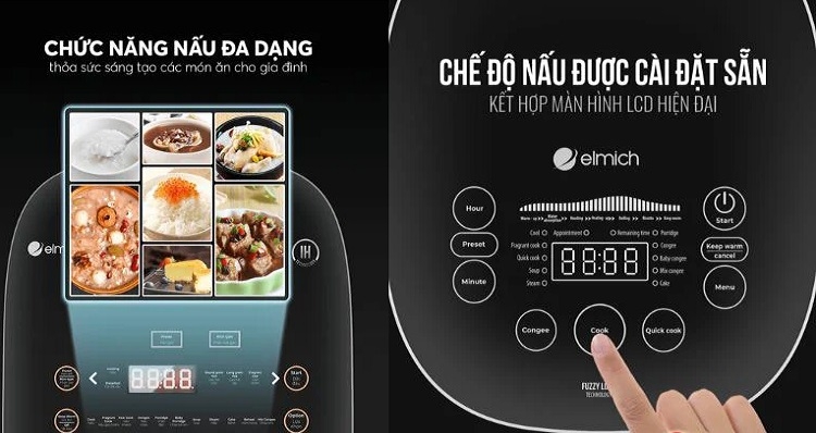 C&aacute;ch sử dụng nồi cơm điện Elmich (Hinh 2)