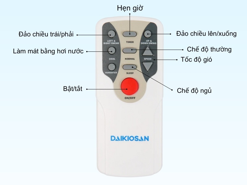 c&aacute;ch sử dụng quạt điều h&ograve;a Daikiosan h&igrave;nh 6