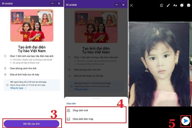 Cách tạo ảnh biến hình học sinh với Zalo AI ảnh 5