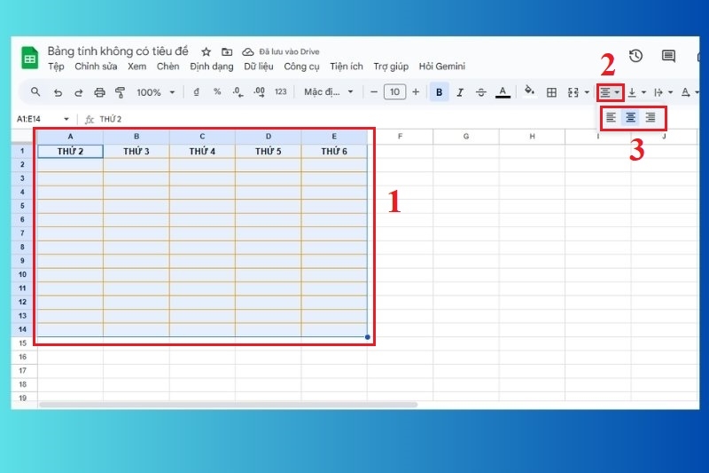 Cách tạo bảng trong Google Sheet ảnh 4