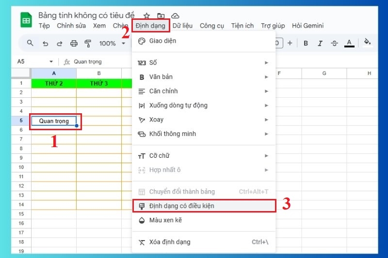 Cách tạo bảng trong Google Sheet ảnh 6