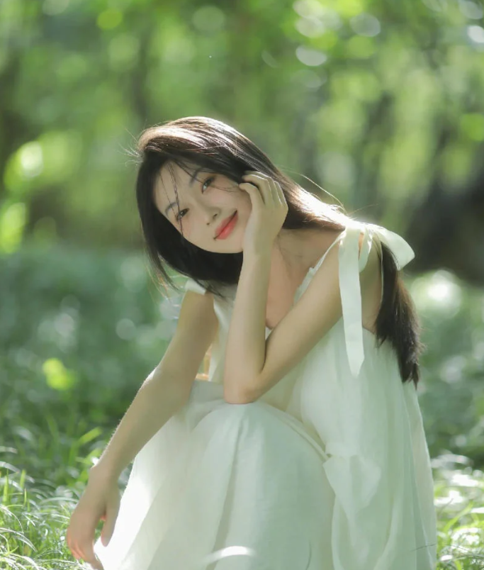 Ngồi xổm và chống cằm
