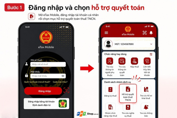 Cách tạo tờ khai quyết toán thuế trên eTax Mobile hình 9