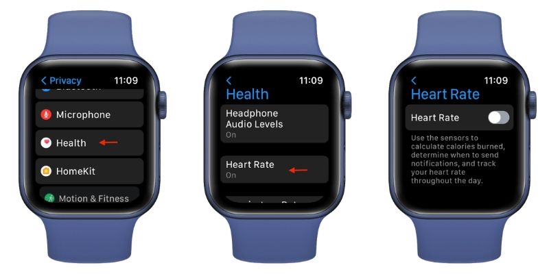 Cách tắt đèn xanh phía sau Apple Watch ngay trên Apple Watch