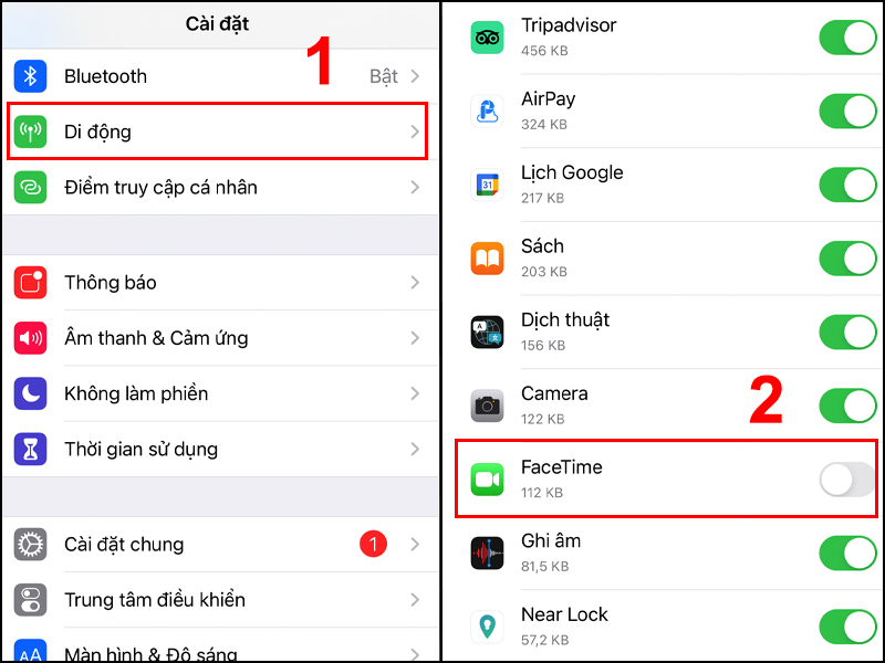 Cách tắt FaceTime trên iPhone, iPad 4