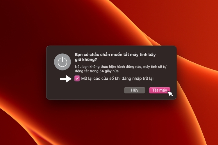Tắt MacBook qua thanh Menu Apple 1