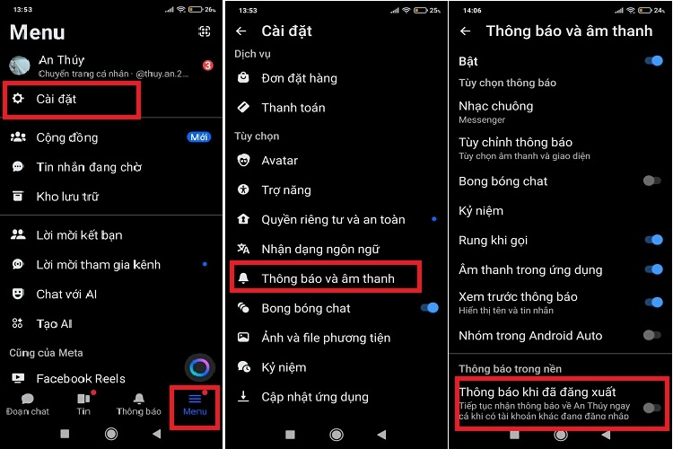 Cách tắt thông báo Messenger khi đăng xuất (Hình 2)