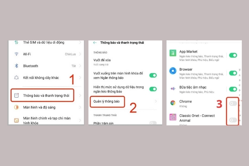 Cách tắt thông báo trên điện thoại OPPO đơn giản 5