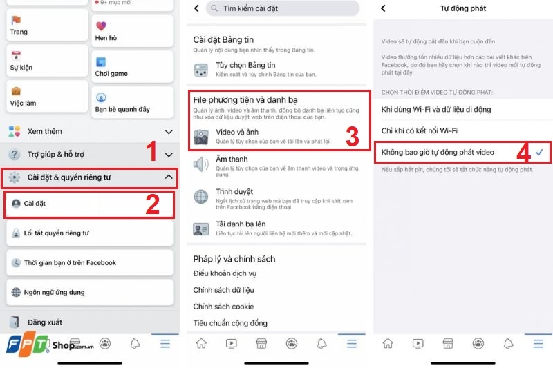 Cách tắt tự động phát video trên Facebook với iPhone, iPad ảnh 2