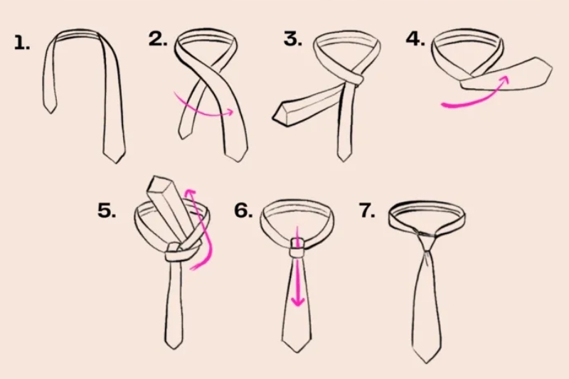 Cách thắt cà vạt Four-In-Hand