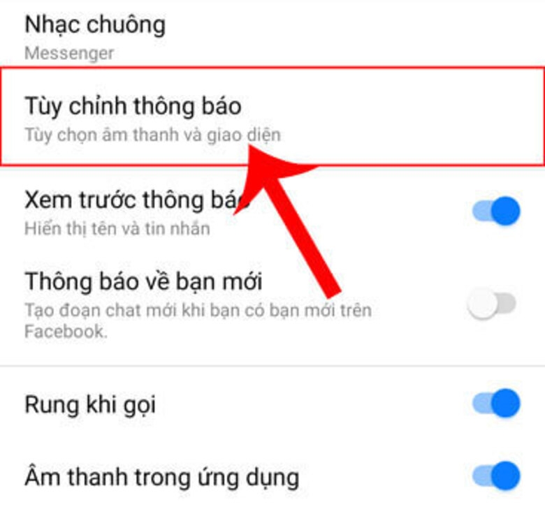Cách thay đổi âm thanh thông báo Messenger 2