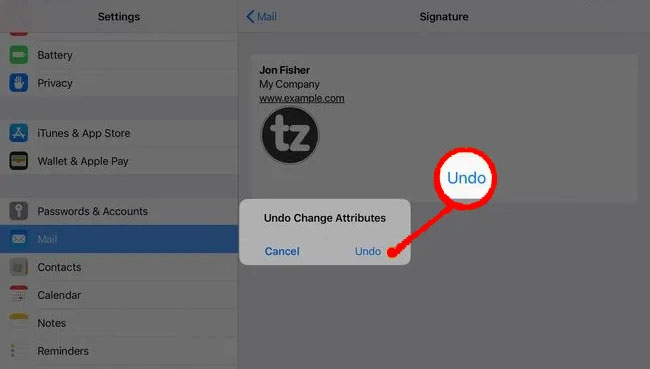 Cách thay đổi chữ kí trong mail trên iPhone và iPad hình 10