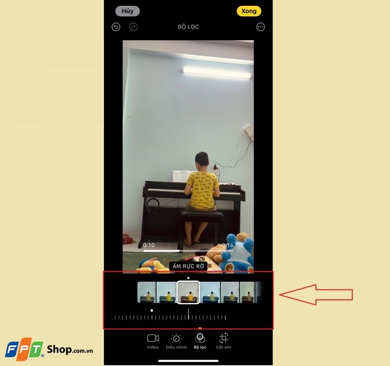 cách thêm bộ lọc vào video trên iPhone, iPad 5