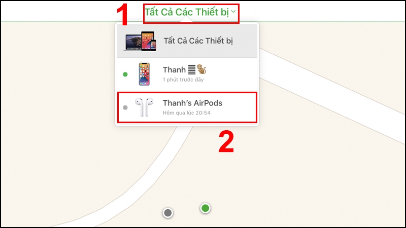 cách tìm Airpods bị mất hình 8