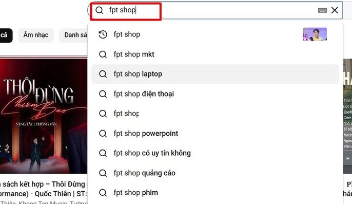 Dùng bộ lọc trên YouTube bước 1