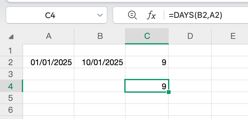 cách tính số ngày trong excel - Hình 3